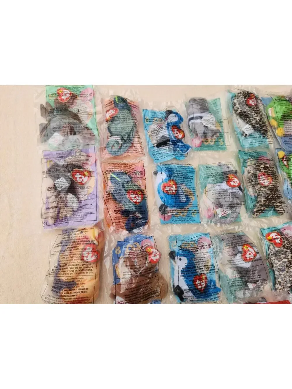 Vintage TY TEENIE BEANIE BABIES - 25 NEW Sealed McDonalds Lot Of 26 Animals